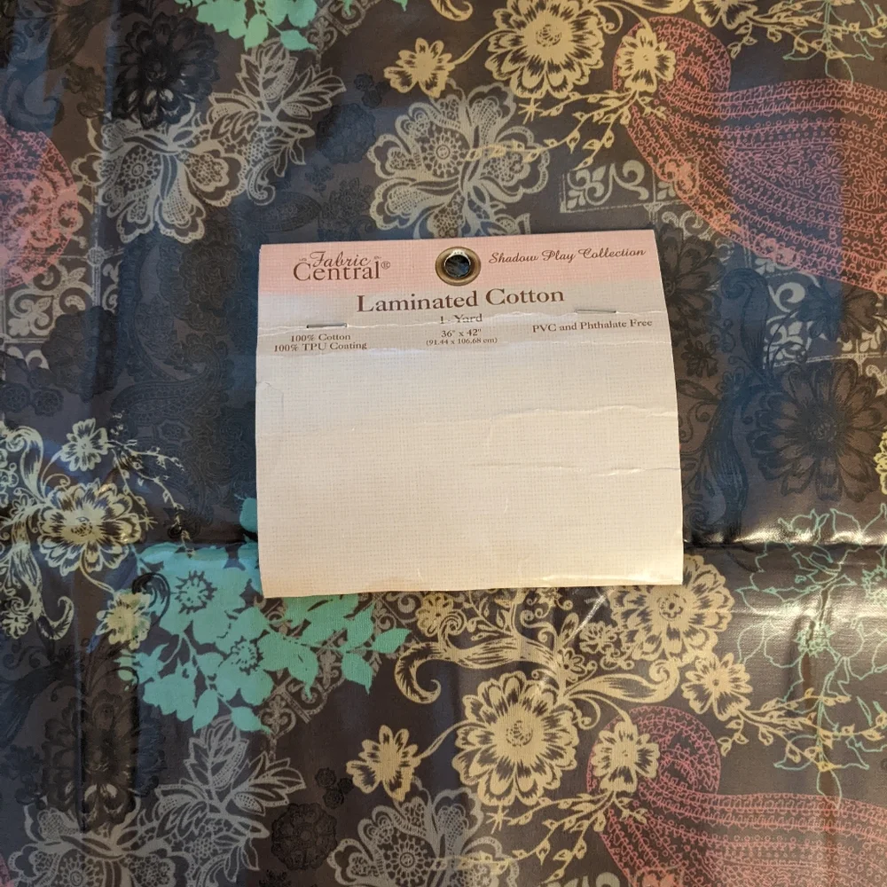 New Laminated Fabric by Fabric Central, Shadow Play Collection- 1 yard